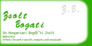 zsolt bogati business card